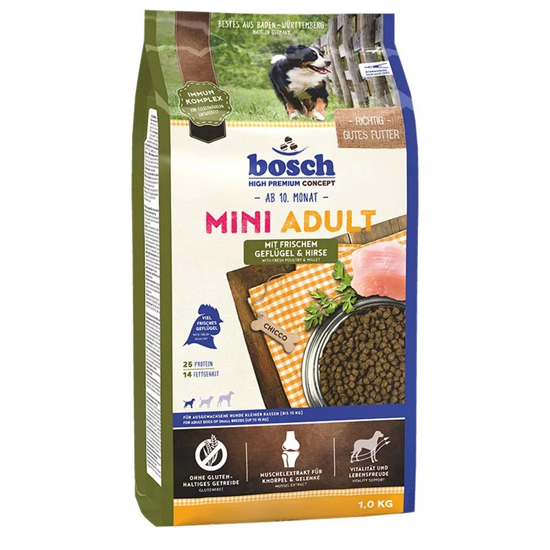 Bosch Mini Adult с Птицей и Просо для собак мелких пород