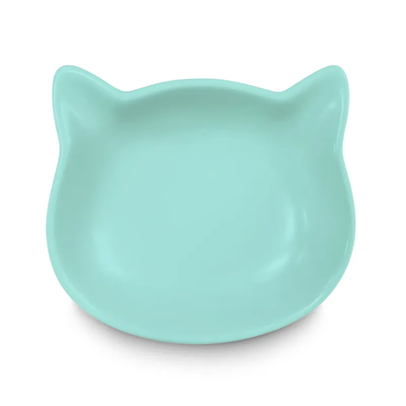 Миска керамическая для домашних животных в виде мордочки , глубокая (300 мл)