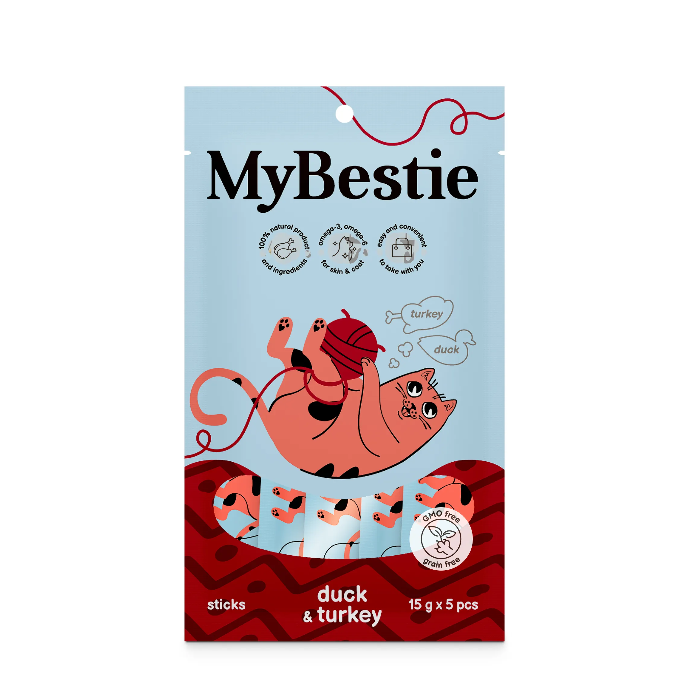 МайБести Крем-Лакомство в стиках Утка и Индейка