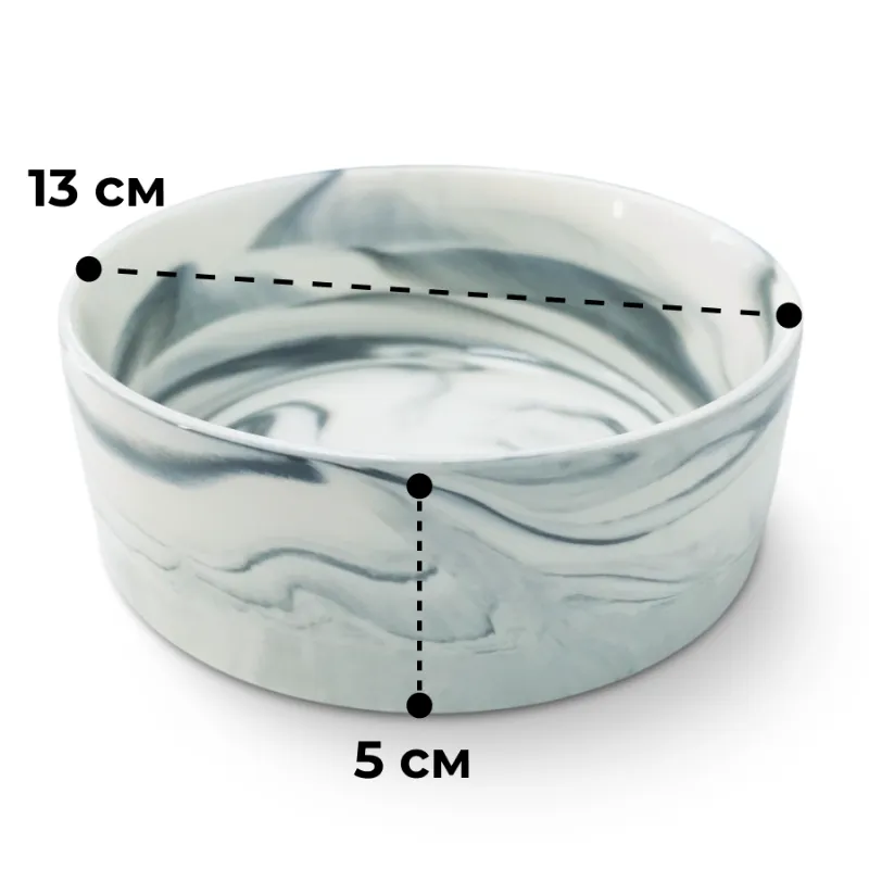 Миска керамическая БЕЛЫЙ МРАМОР (0.4л)