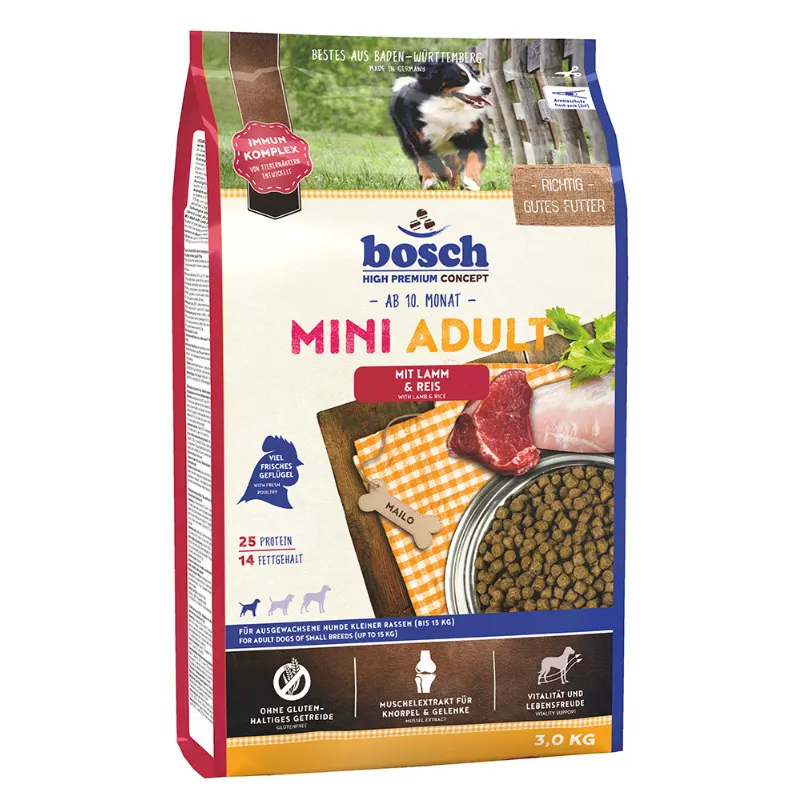 Bosch Mini Adult с Ягненком и Рисом для собак мелких пород