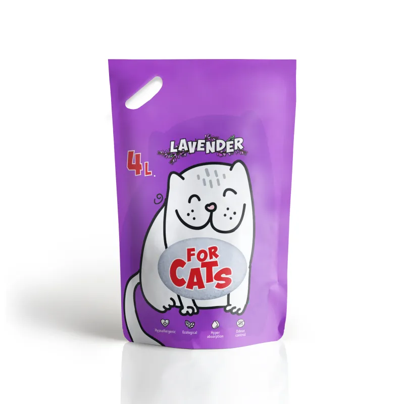 FOR CATS силикагелевый наполнитель с ароматом лаванды