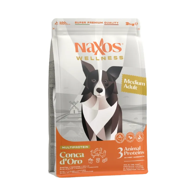 NAXOS Wellness Медиум Эдалт Утка, Курица, Индейка