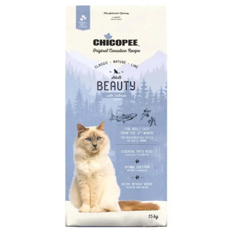 Chicopee CNL Beauty (Чикопи Бьюти с лососем) Корм для взрослых кошек