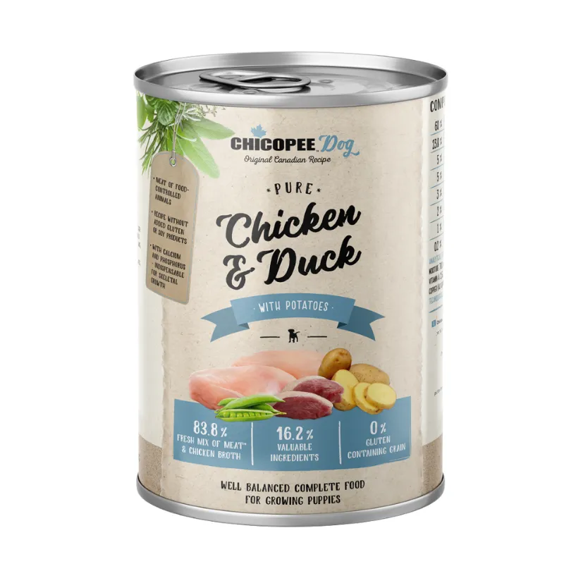 Чикопи Юниор Курица с уткой и картофель (400 гр) консервы для собак